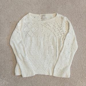 J. Jill Cream Handknit Sweater